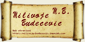 Milivoje Budečević vizit kartica